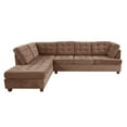 thumbnail image 2 of Pemberly Row 2 Piece Fabric Suede Reversible Sectional Set in Truffle Brown, 2 of 8
