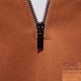 thumbnail image 5 of Men's Quarter Zip Up Pullover Sweatshirt Loose Stand Collar Long Sleeve Tops Fall Casual Color Match Shirt (Yellow L), 5 of 6