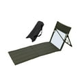 thumbnail image 2 of koolsoo Chaise de Sol avec Soutien Dorsal Siège de Sol Chaise Longue pour Voyage Pique-Nique Randonnée Noir, 2 of 9