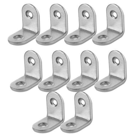 

10pcs 2mm-Thick Stainless Steel 90 Degree Angle Bracket 25x25x16mm with 20pcs 4x16mm Screws