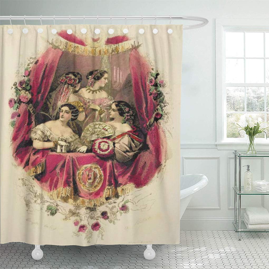 CYNLON Vintage Victorian Women Antique Colour Bathroom Decor Bath