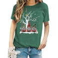 thumbnail image 5 of Lroveb Christmas Shirts for Women Gnome Print Round Neck Short Sleeve T Shirt Top Graphic T Shirts, 5 of 5