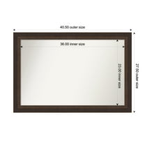 Amanti Art Custom Wall and Bathroom Mirror (27.5 x 40.5 in.), Lara Bronze Frame