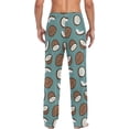 thumbnail image 2 of FREEAMG Cartoon Coconut Pajama Pants for Men, Men's Separate Bottoms, Comfortable Lounge Pants for Men（709）, 2 of 7