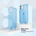 thumbnail image 3 of ULAK iPhone 11 Case for Men Women Boy Girls, Slim Stylish Shockproof Hybrid Hard Back Cover Bumper Phone Case for Apple iPhone 11 6.1 inch, Clear Blue, 3 of 8