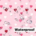 thumbnail image 5 of Valentine''s Day Shower Curtain Pink Diamond Heart Romantic Love Valentine Theme Bathroom Shower Curtain Waterproof Washable Fabric Bath Curtain with Hooks 36X72 Inch, 5 of 6