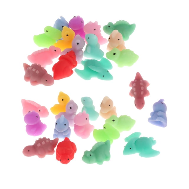 30 mini juguetes exprimidores, interesantes, aleatorios, para limpiar, juguetes sensoriales para bolsas de regalos. Dinosaurio