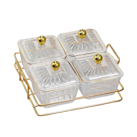 Toystoory Elegantes platos divididos para servir, de frutos secos y bandeja de frutos secos para aperitivos, color marrón Almacenamiento y organización del hogar tipo 13