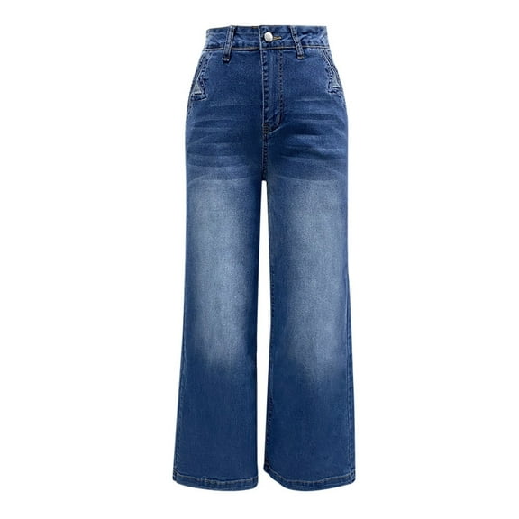 Vintage Wide Leg Jeans Embroidered Stretch Straight Leg Casual Pants For Women plus Size Women Woman on Pants plus Size Women Clothes Jean Overalls for Women Pants Size 16 Pants for Women Oversized