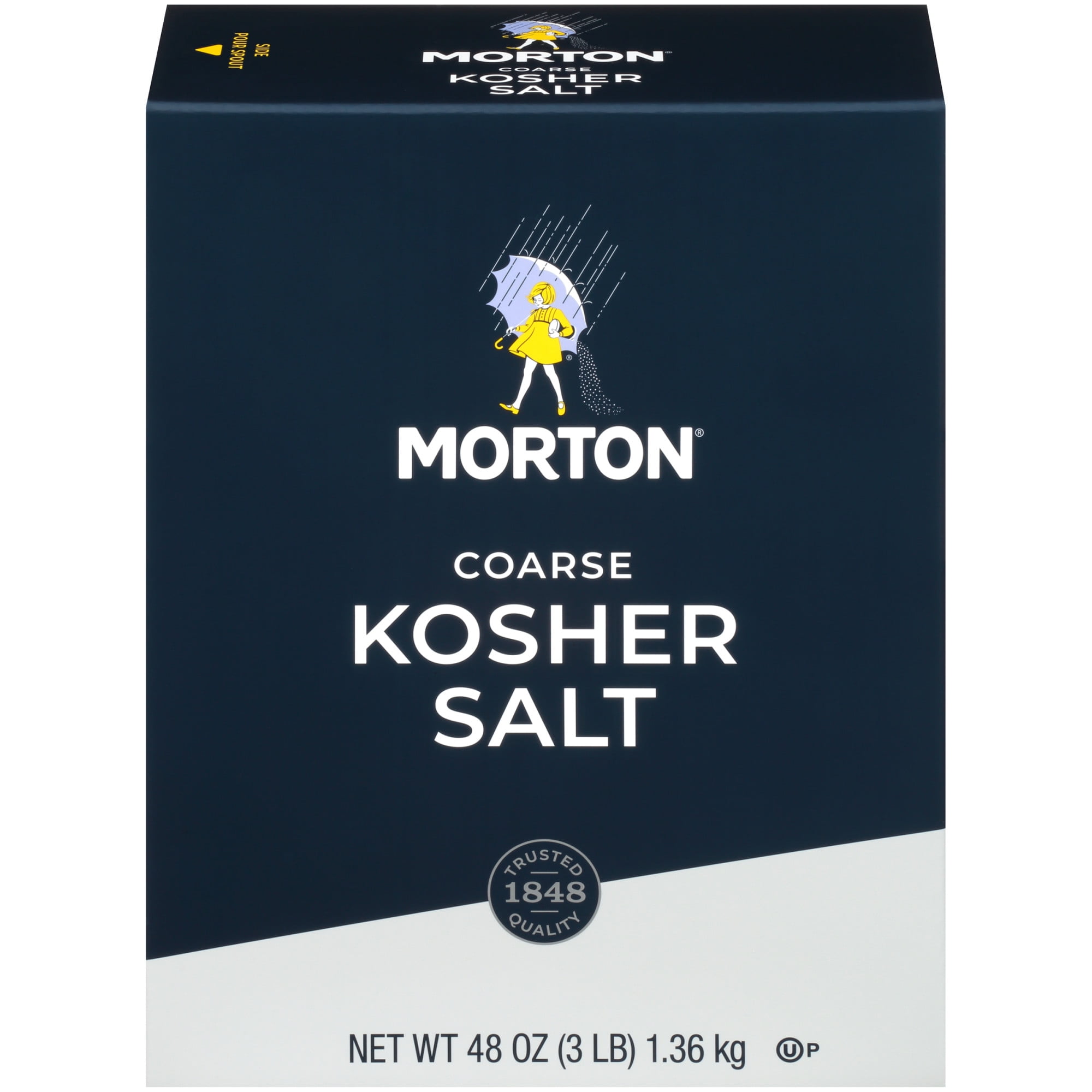 Morton Coarse Kosher Salt   For Everyday Cooking, Grilling, Brining, and as a Margarita Salt Rimmer, 3 LB Box