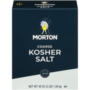 Morton Salt Coarse Kosher Salt  for Cooking, Grilling, Brining, & Salt Rimming, 48 oz box