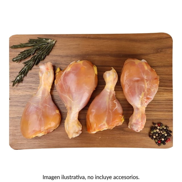 Pierna de pollo sin piel charola 1.5 kg