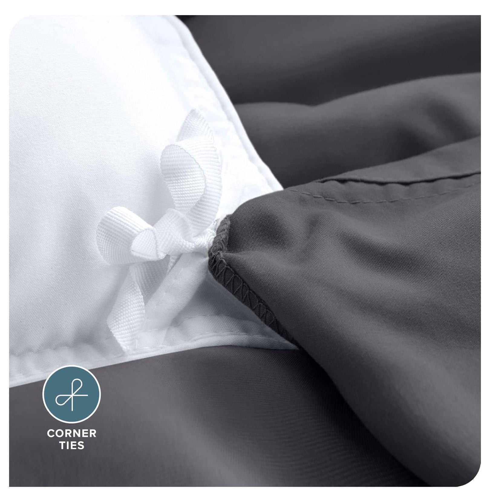 Bedding Duvet Cover Oversized Queen - Premium 1800 Super Soft Collection - Lightweight, Cooling - Soft Breathable Bedding Duvet Cover (Oversized Queen, Forged Iron Grey)
