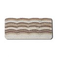 thumbnail image 1 of Beige Computer Mouse Pad, Gradient Colored Mosaic Waves Setting Antique Roman Royal Dated Retro Patterns, Rectangle Non-Slip Rubber Mousepad X-Large, 35" x 15", Beige Brown Tan, by Ambesonne, 1 of 2