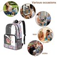 thumbnail image 5 of Whosucclay Hummingbird Patchwork Print Transparent Backpack for Girls Boys, Preschool Elementary Side Pockets Spacious Main Storage Clear Backpack for Stadium Travel, 5 of 10