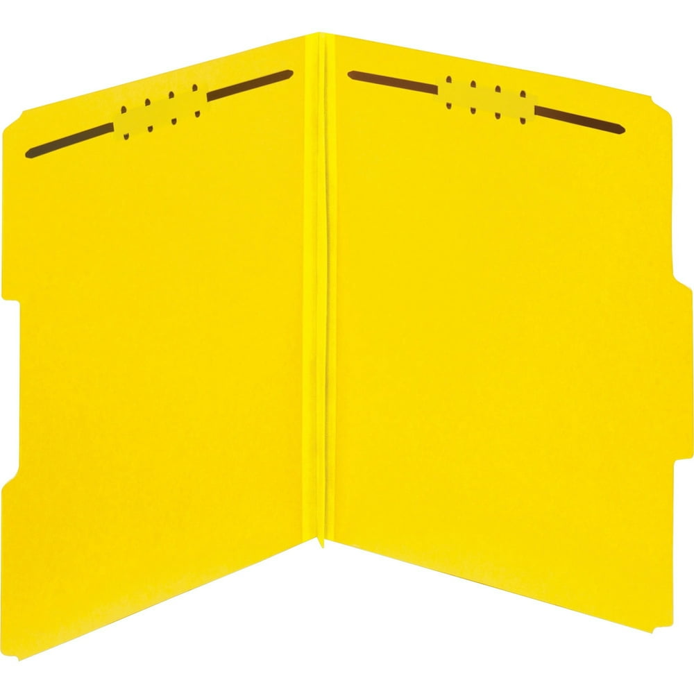 Pendaflex Colored Pressboard Fastener Folders, Yellow, 25 / Box