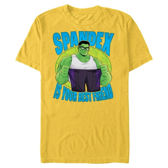 Marvel Studios Hulk Spandex is Your Best Friend She-Hulk - Short Sleeve Blended T-Shirt for Adults - Customized-Yellow