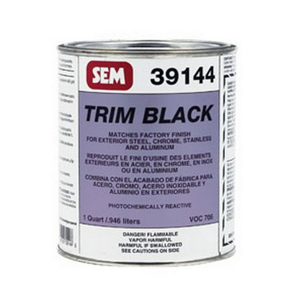 SEM Paints 39144 Trim Black, Quart Can