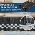 thumbnail image 5 of HOMERRY Area Rug 5' x 7' Rugs for Living Room Modern Washable Indoor Scalloped Border Plaid Carpet, Gray/Black, 5 of 6