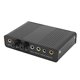 thumbnail image 1 of Cable adaptador USB 5.1 con convertidor virtual de 7.1 canales para tarjeta de sonido de audio 3D externa, color negro, 1 of 5