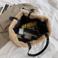 thumbnail image 1 of Bolso De Pana Bolsa de mano con estampado de oso de dibujos animados de pana para mujer de otoño de hombro con asa superior Sywqhk Para Estrenar, 1 of 9