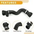 thumbnail image 4 of Unique Bargains Radiator Coolant Hose for BMW 7 Series F01 F02 F03 F04 730i 09-15 No.17127578398, 4 of 7