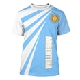 thumbnail image 2 of Mexico 2026 Soccer Cup Fan Jersey for Men, Crewneck Short Sleeve T-Shirt with Shield & Text Graphic, Lightweight Breathable Athletic Top, 1 PC Light Blue 18, 2 of 3