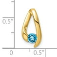 thumbnail image 2 of 14k Yellow Gold Blue Topaz Pendant, 2 of 2