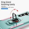 thumbnail image 2 of for Samsung Galaxy S24 FE Case, Slim Fit Military Grade Drop Tested Dual Layer Shockproof Case with 360 Ring Holder Kickstand Protective Rugged Car Magnetic Non-Slip Phone Case,Green+Pink, 2 of 10