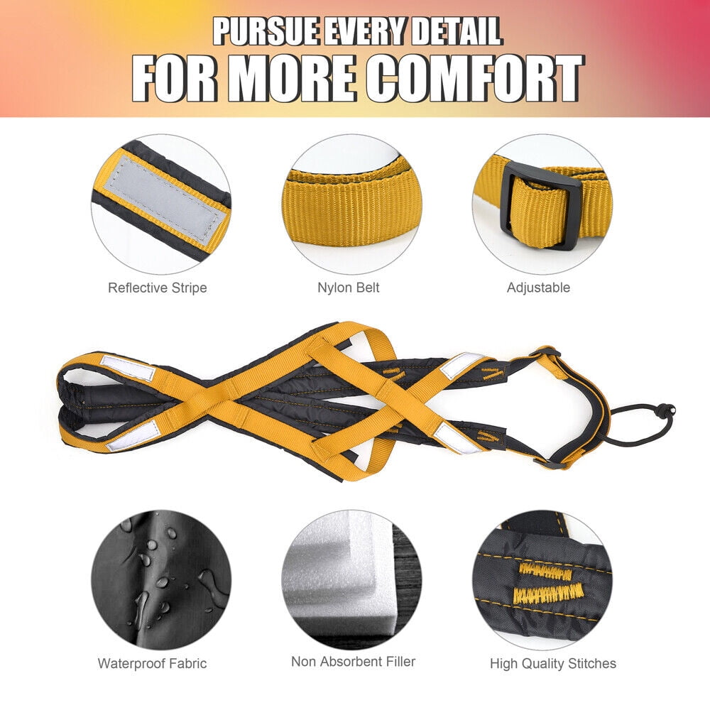 X-Back Dog Weight Pulling Harness Reflective Padded Sledding Training Sport Vest for Medium Large Dogs Pitbull