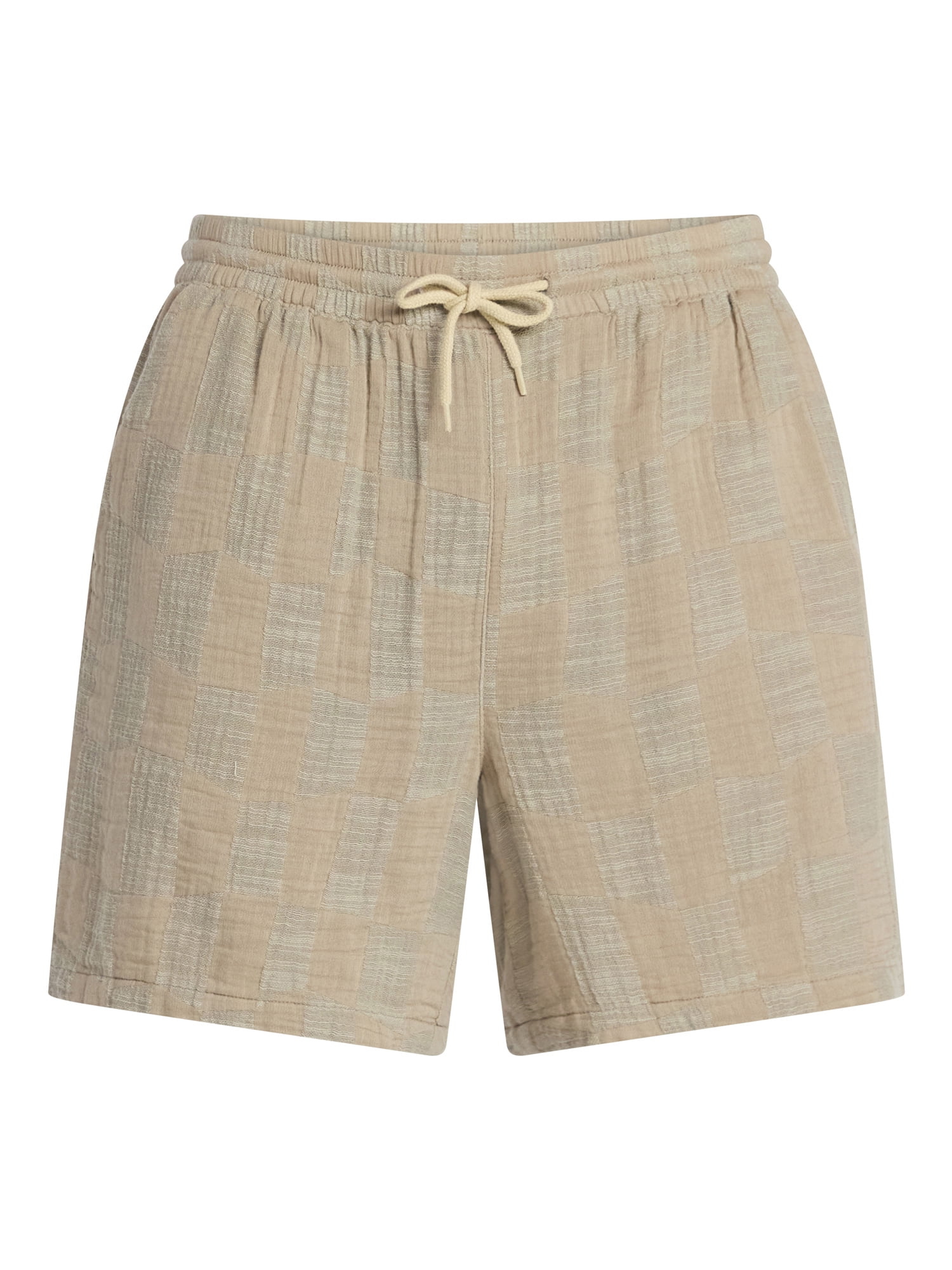 No Boundaries Check Gauze Shorts, 6.5" Inseam, Men's XS-5XL