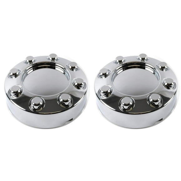 BB Auto Pair of 2 New Chrome Wheel Center Caps for 2005-2018 Ford F250 F350 SRW Truck