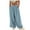 Blue, variant on Jamsmile Women Pants Baggy Summer High Waisted Wide Leg Drawstrings Cargo Pants With Pockets Elastic Waist Loose Trousers