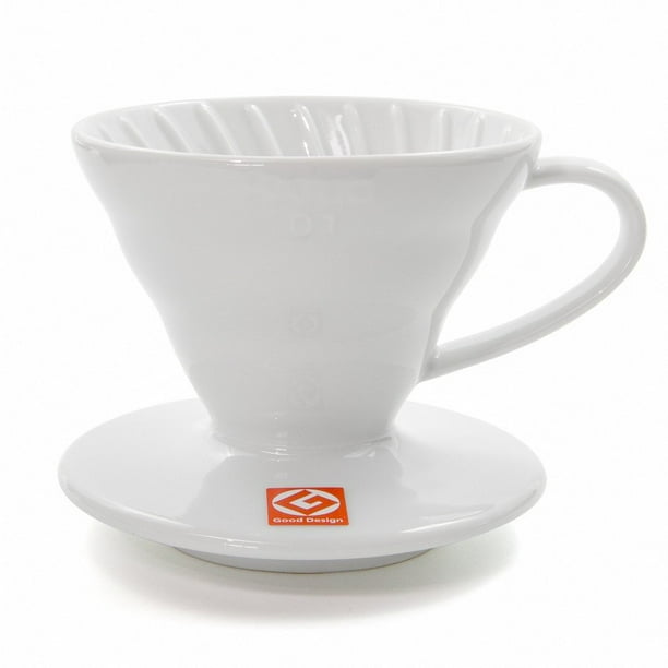Gotero de café Hario V60 de plástico, tamaño 02, para 1 a 4 tazas, color blanco
