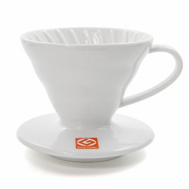 Gotero de café Hario V60 de plástico, tamaño 02, para 1 a 4 tazas, color blanco