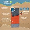 thumbnail image 6 of Klymit Bozeman 35 Degree Lightweight Adult Sleeping Bag, 3-Season Warmth for Camping, Backpacking, and Travel, 6 of 10
