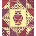 thumbnail image 3 of Ambesonne Owl Duvet Cover Sets, Nocturnal Animal Pattern, 2-Twin, Purple Pink Yellow, 3 of 4