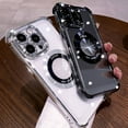 thumbnail image 4 of iPhone 14 Pro Max/13/12/11 Case - Transparent & Electroplated, Durable with Magnetic Feature - Unisex, Elegant Protection, 4 of 5