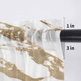 thumbnail image 5 of White Gold Abstract Valance Curtains for Kitchen/Living Room/Bathroom/Bedroom Window, Rod Pocket Small Topper Half Short Window Curtains Voile Sheer Scarf, Modern Marble Geometric 60"x18", 5 of 8