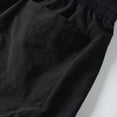 thumbnail image 6 of DDAPJ pyju Men's Cargo Sweat Shorts Elastic Waist Drawstring Casual Athletic Shorts Basic Solid Summer Shorts Relaxed Fit Outdoor Work Shorts with Multi Pockets Black L, 6 of 7