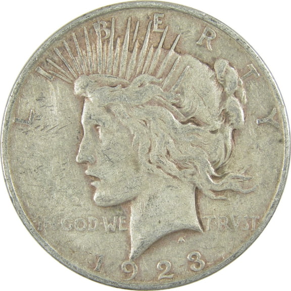 1923 D Peace Dollar F Fine Silver $1 Coin