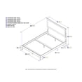 thumbnail image 5 of AFI Metro Full Wood Foundation Bed Frame with Panel Headboard, White, 5 of 5