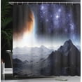 thumbnail image 4 of Ambesonne Galaxy Shower Curtain, Science Fiction Nature, 69"Wx70"L, Purple Black Orange, 4 of 5