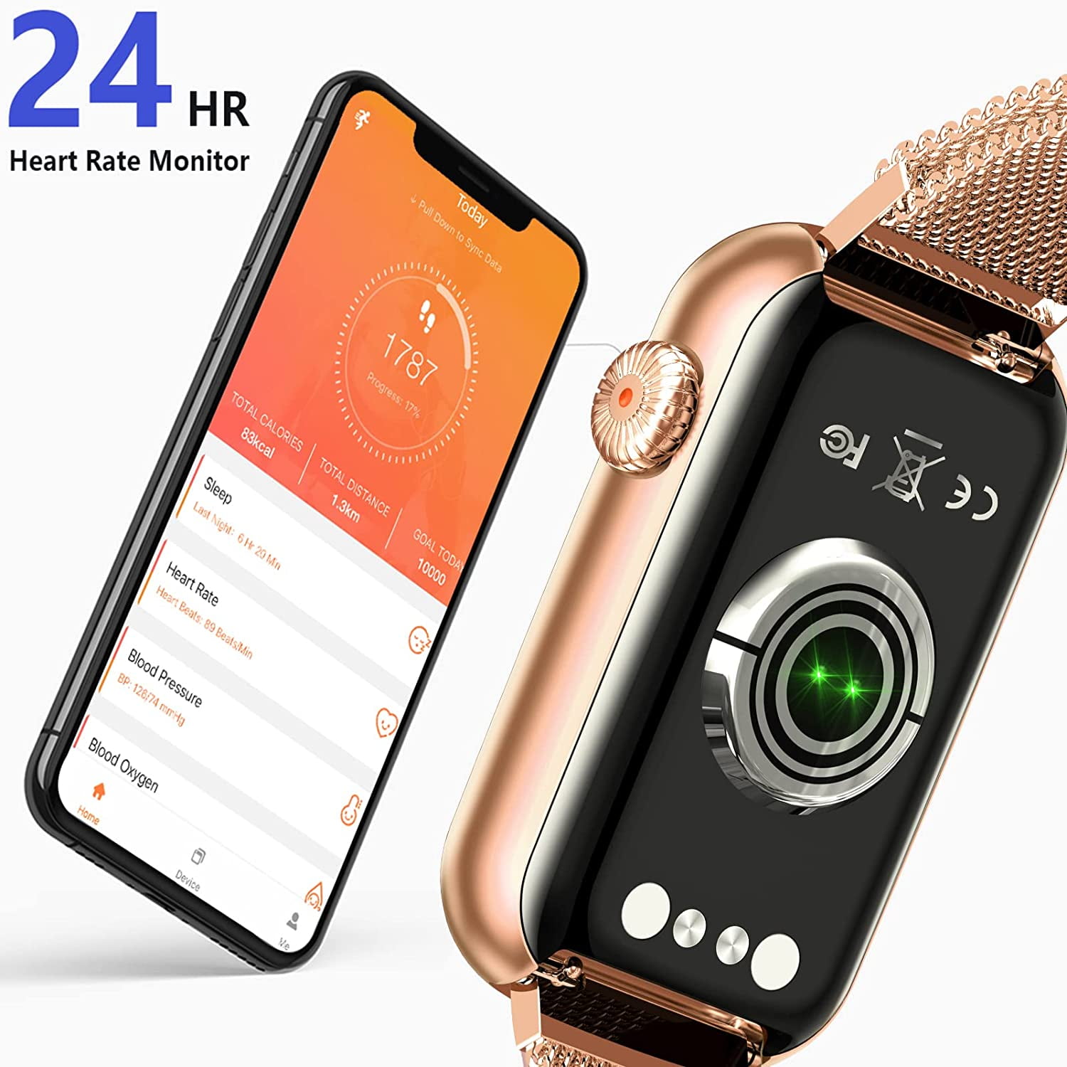 Smart watch golden chain hotsell