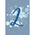 thumbnail image 2 of America Forever Winter Monogram Letter L Garden Flag Vertical Double Sided 12.5 x 18 inches Winter Holiday Decor for Outdoor, Porch for Decoration, Blue Snowflake Yard Flag, 2 of 3