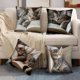 thumbnail image 5 of CaiYueKe Cute Sleeping Cat and Books Pillowcase Set of 4 Short Pile Linen Sofa Cushion Covers Decorative Throw Pillow Covers for Living Room Bedroom Home Decor Soft Comfortable Washable, 5 of 8