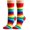 Red, variant on Kelon Socks Clearance Lady Short Socks Rainbow Socks Tube Socks Casual Men's And Women's Socks Colorful Rainbow Color Striped Socks
