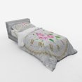 thumbnail image 2 of Ambesonne Shabby Flora Bedding Set 3 Pcs, Vintage Clock Roses, Twin, Dark Khaki Pale Pink, 2 of 2