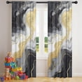 thumbnail image 5 of Blackout Kids Curtains,Black Marble Gold Line Pattern Childrens Insulated Curtains Set Of 2,Bedroom Essentials,Toddler Room Decor 42"x84", 5 of 5
