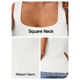 thumbnail image 4 of Qaspx Ribbed Tank Tops for Women Knit Square Neck Sleeveless Tshirts Casual Ladies Tops Summer Tanks, 4 of 4